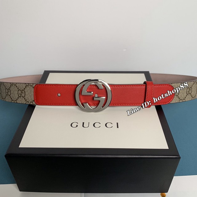 Gucci經典皮帶 古奇GGSupreme小牛皮腰帶 古奇2020早春新款  jjp1562